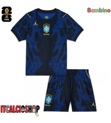 Brasile Seconda Maglia Bambino Mondiali 2026 Manica Corta (+ Pantaloni corti)